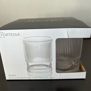 Fortessa NoHo Set of 4 Iced Beverage Glasses 12.85oz each